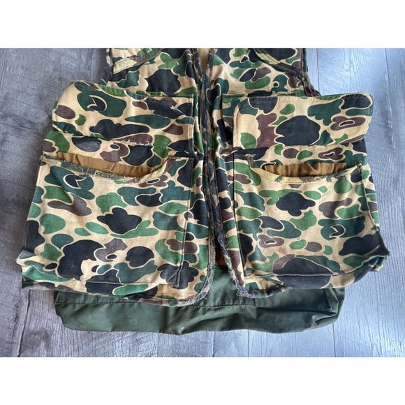 SAFTBAK Camo Vest Mens L Hunting with Game Pouch Shell Pockets Fishing Vintage - Picture 5 of 11